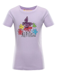 Alpine Pro Monco Dětské bavlněné triko KTSA424 pastel lilac 152-158