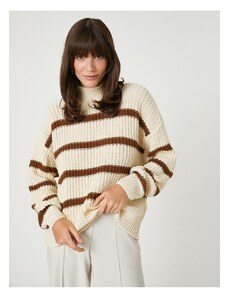 Koton Oversized Knit Sweater Half Turtleneck
