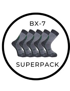 BX-7 DURABLE SUPERPACK bambusové ponožky BAMBOX Tm. šedá 35-38