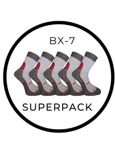 BX-7 DURABLE SUPERPACK bambusové ponožky BAMBOX Sv. šedá 39-42