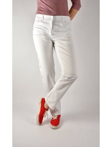 ZERRES CORA - plátěné kalhoty džínového střihu - bílé L34