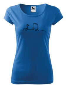 Roni Syvin + Adler/Malfini Ručně malované dámské bavlněné tričko - Jednotahové noty