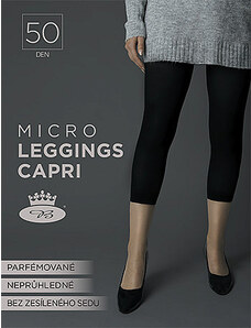 MICRO capri 50 DEN punčochové legíny Lady B černá S