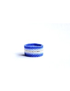 BRYXI Modrý prsten MIYUKI