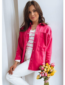 BASIC Fuchsiová dámská košilová bunda CALIFORNICATION Tmavě růžová