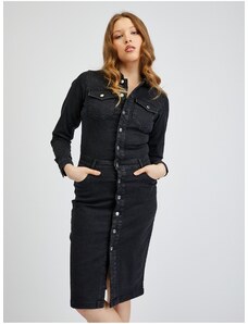 Orsay Černé dámské džínové šaty - Dámské