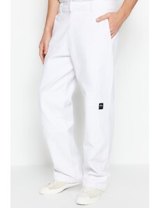 Trendyol Limited Edition White Premium Loose Fit Trousers