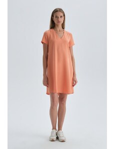 Dagi Orange V-Neck Dress