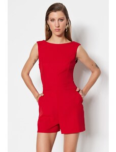 Trendyol Red Mini Woven Jumpsuit