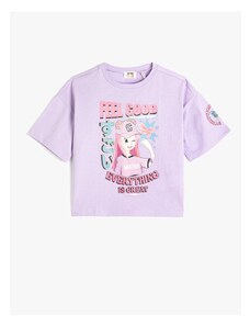 Koton T-Shirt Short Sleeve Anime Printed Crew Neck Cotton
