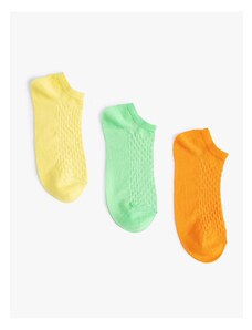 Koton Set of 3 Booties and Socks Multicolored Textured