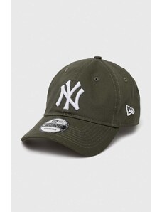 Bavlněná baseballová čepice New Era NEW YORK YANKEES zelená barva