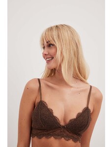 NA-KD Lingerie Soft Bra Bow Detailed Lace Top