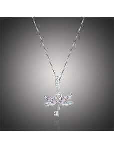 GRACE Silver Jewellery Stříbrný náhrdelník Dragonfly Key, stříbro 925/1000