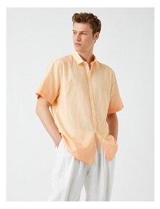 Koton Basic Short Sleeve Shirt. Classic Collar With Buttons.