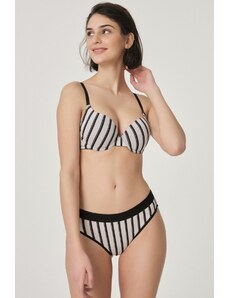 Dagi Black and Skin White Cheekini Panties