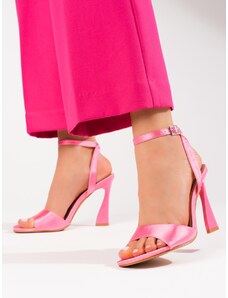 W. POTOCKI Výborné sandály růžové dámské na jehlovém podpatku