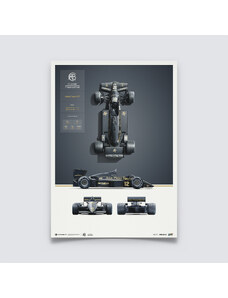 Automobilist Posters | Team Lotus - Type 97T - Blueprint - 1985, Limited Edition of 200, 50 x 70 cm