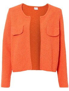 bonprix Krátký pletený kabátek Oranžová