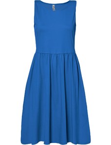 bonprix Úpletové šaty s kapsami Modrá