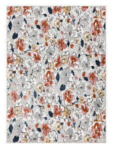 Dywany Łuszczów Kusový koberec Botanic 65239 flowers grey – na ven i na doma - 78x150 cm