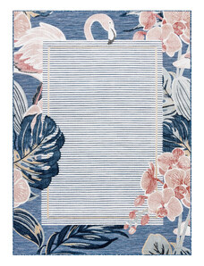 Dywany Łuszczów Kusový koberec Botanic 65240 Flamingo navy – na ven i na doma - 78x150 cm