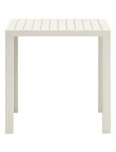 Bílý kovový zahradní jídelní stůl Kave Home Culip 77 x 77 cm