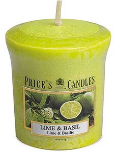 Price´s Candles Lime & Basil 55 g votivní svíčka