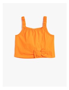 Koton Crop Tops with Straps and Bow Detail Cotton