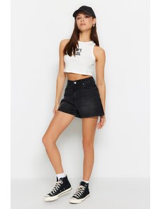 Trendyol Black Denim Shorts & Bermuda