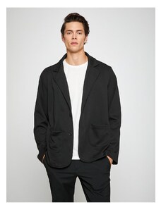 Koton Basic Jacket Wide Collar Button Detailed Pocket