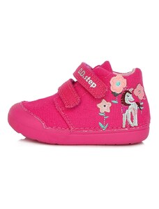 Dívčí růžové plátěnné boty D.D.step C066-335