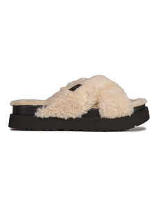 Pantofle UGG FUZZ SUGAR CROSS SLIDE