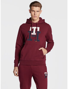 Tommy Hilfiger pánská vínová mikina