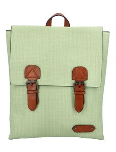 Turbo bags Trendový dámský koženkový batoh Nava, světle zelený