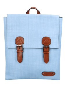 Turbo bags Trendový dámský koženkový batoh Nava, světle modrý