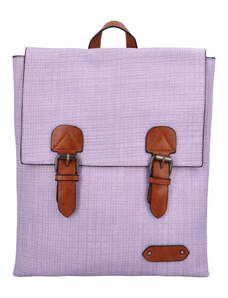 Turbo bags Trendový dámský koženkový batoh Nava, světle fialový
