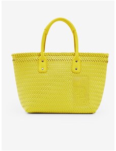 Žlutá dámská kabelka Desigual Basket Braided Zaire - Dámské