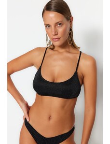 Trendyol černý třpytivý horní díl bikin Bralette