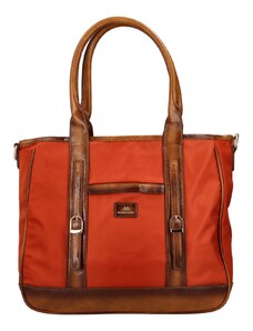 MINISSIMI Dámská látková taška s kapsou na přední straně Elda, oranžová