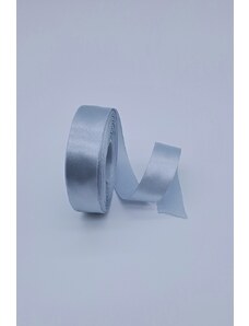 Haillo Fashion Saténová stuha - 25 mm, šedostříbrná