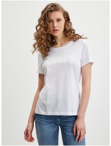 Bílé dámské tričko Guess Agata - Dámské