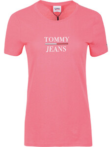 Tommy Hilfiger Růžové skinny tričko Tommy Jeans