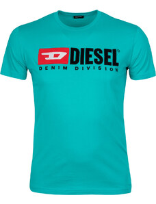 Mátově zelené tričko Diesel s velkým našitým logem