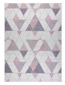 Dywany Łuszczów AKCE: 200x290 cm Kusový koberec Sion Sisal Triangles 3006 ecru/pink – na ven i na doma - 200x290 cm