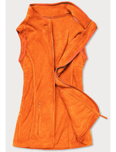 J.STYLE Dámská plyšová vesta v neonově oranžové barvě (HH003-34)