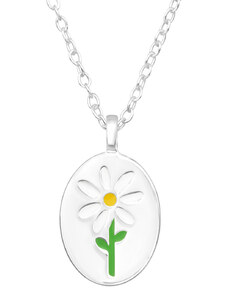 OLIVIE Stříbrný květinový náhrdelník 7397