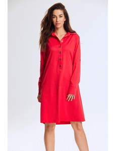 Sophia Bohemia Dámské košilové šaty Melia červená