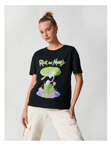 Koton Rick And Morty T-Shirt Printed Licensed Short Sleeve Crew Neck