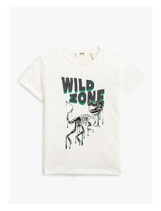 Koton Printed White Boys' T-Shirt 3skb10106tk